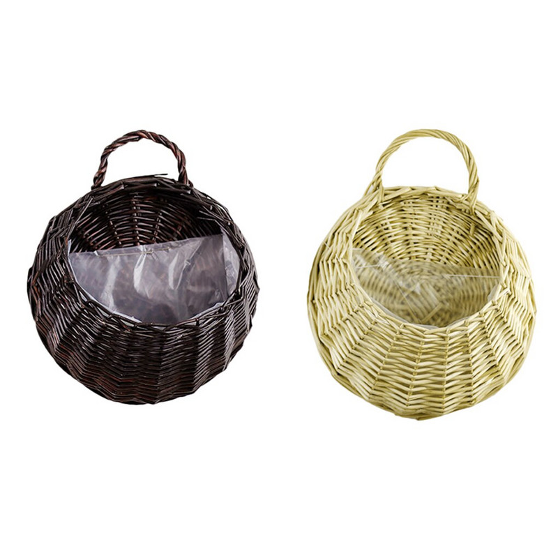 Paju retro õlgedest lillepott vitstest rotangist seinale riputatav lillepott Kodu aiakaunistus Lillekorv konteineri kukutamine