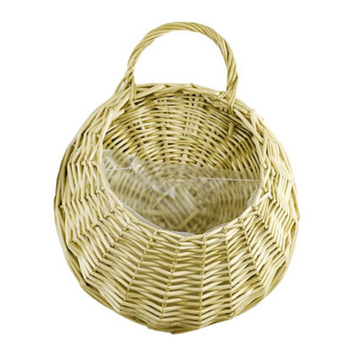 Gluosnio Retro šiaudinis gėlių vazonas Pinti rotango sieniniai vazonai Namų sodo dekoravimas Gėlių krepšelio konteinerio numetimas