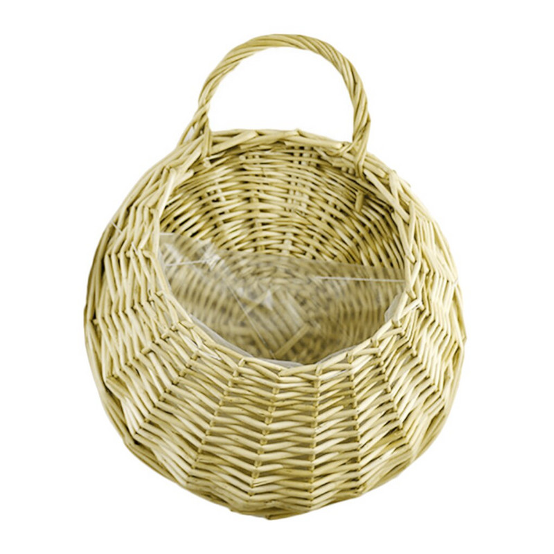 Gluosnio Retro šiaudinis gėlių vazonas Pinti rotango sieniniai vazonai Namų sodo dekoravimas Gėlių krepšelio konteinerio numetimas