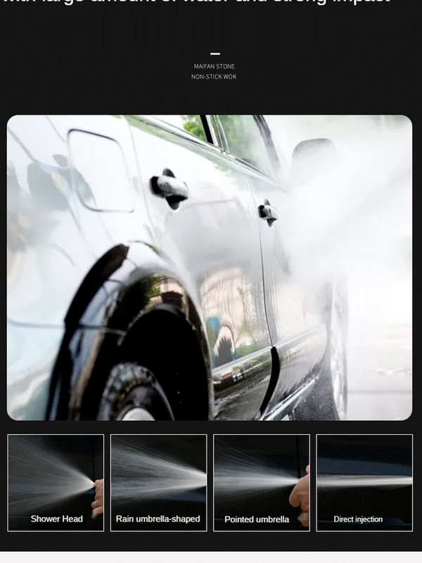 Új nagynyomású fém vízszóró pisztoly autómosó tisztító kerti tömlő vízpisztoly locsoló hab vízpisztoly a kerthez