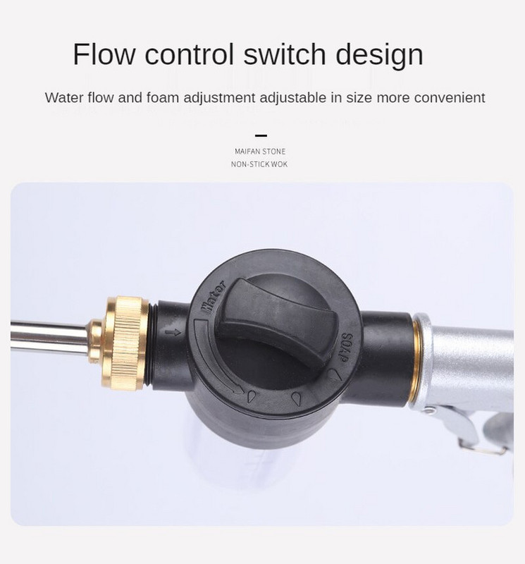 Új nagynyomású fém vízszóró pisztoly autómosó tisztító kerti tömlő vízpisztoly locsoló hab vízpisztoly a kerthez