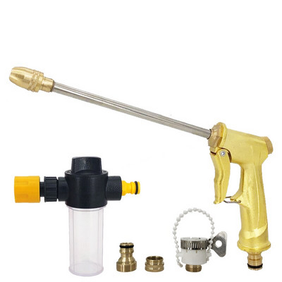 Pistol de apă pentru spălat cu presiune de înaltă calitate, metal, reglabil, duză pentru furtun de spălat auto, pistol de apă cu spumă, pulverizator de udare pentru grădină, vânzător direct