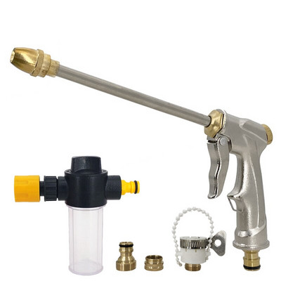 Pistol de apă pentru spălat cu presiune de înaltă calitate, metal, reglabil, duză pentru furtun de spălat auto, pistol de apă cu spumă, pulverizator de udare pentru grădină, vânzător direct