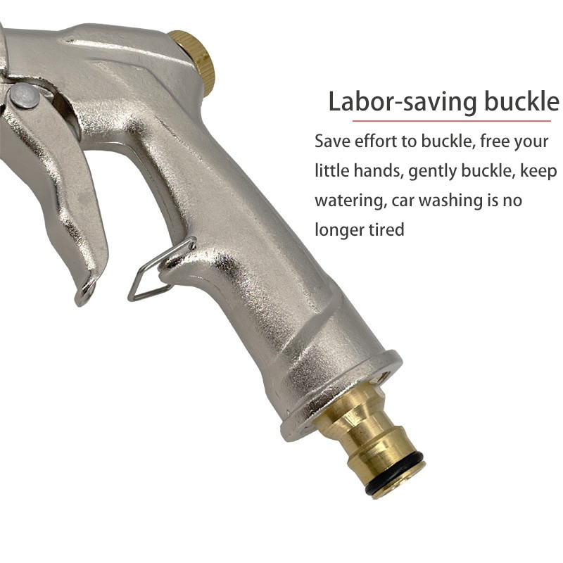 Pistol de apă pentru spălat cu presiune de înaltă calitate, metal, reglabil, duză pentru furtun de spălat auto, pistol de apă cu spumă, pulverizator de udare pentru grădină, vânzător direct