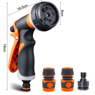 8 režimai Aukšto slėgio vandens pistoletas Purškiamas vejos laistymo pistoletas Sodo purškimo pistoletas Drėkinimo laistymo purškimo pistoletas Automobilių plovimo įrankis Purškimo pistoletas