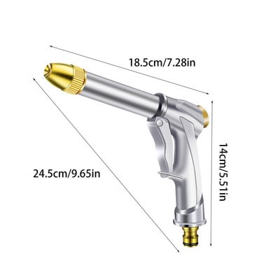 Hordozható Hydro Jet nagynyomású elektromos mosó fém öntözőpálca permetező mosóeszköz kerti autótisztításhoz