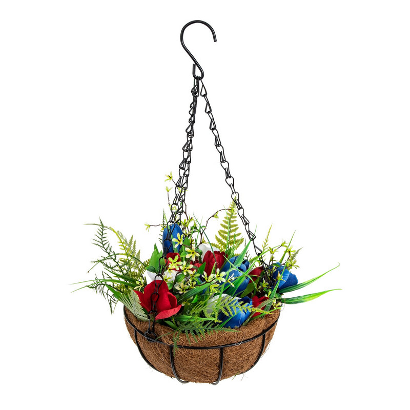 Kabantys gėlių krepšeliai Krepšeliai Sodinukai Dirbtiniai pakabukai Tulpės Namų sodo pakabukas Dekoratyvinis dekoras Sienų padirbtas vazonas viduje