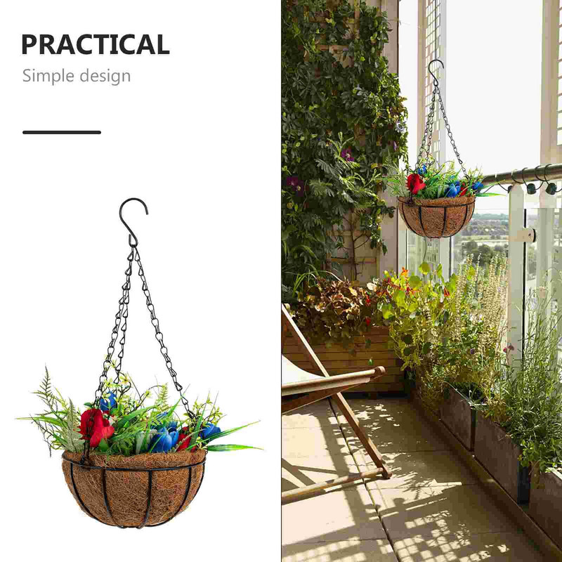 Kabantys gėlių krepšeliai Krepšeliai Sodinukai Dirbtiniai pakabukai Tulpės Namų sodo pakabukas Dekoratyvinis dekoras Sienų padirbtas vazonas viduje