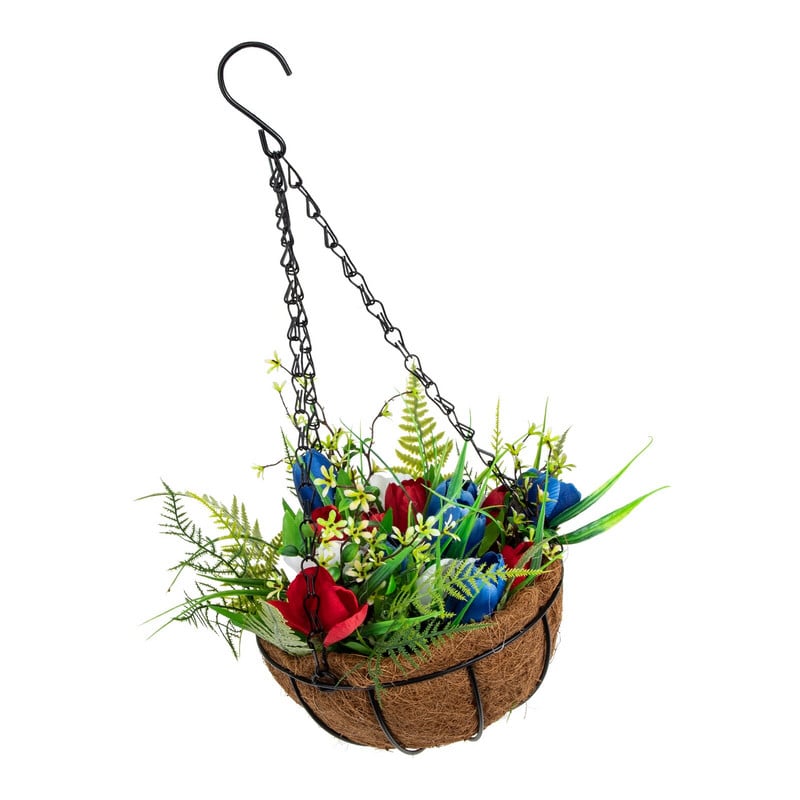 Kabantys gėlių krepšeliai Krepšeliai Sodinimo vazonai Dirbtiniai pakabukai Tulpės Namų sodo pakabukas Dekoratyvinis dekoras Sienų vazonas viduje