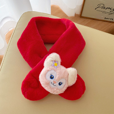 Eșarfă de iarnă cu aplicare de pluș pentru băieți și fete