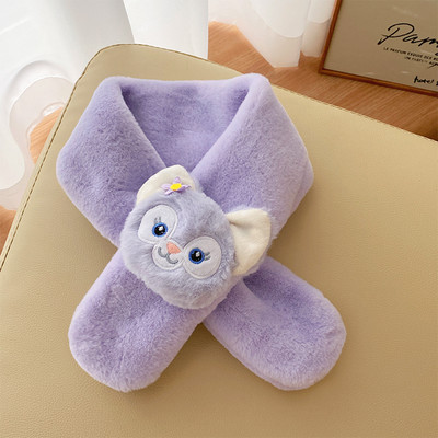 Eșarfă de iarnă cu aplicare de pluș pentru băieți și fete