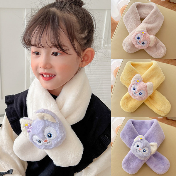 Eșarfă de iarnă cu aplicare de pluș pentru băieți și fete