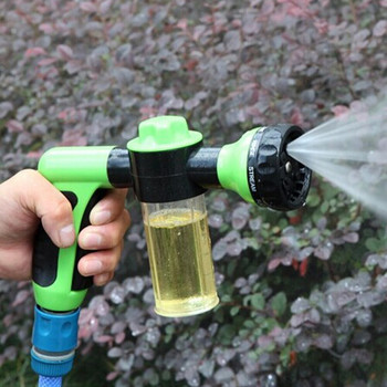 8 в 1 струен пистолет за пръскане Дозатор за сапун Накрайник за маркуч за поливане на градина Инструмент за миене на автомобили Разпръсквач за растения Инструменти за напояване Горещи