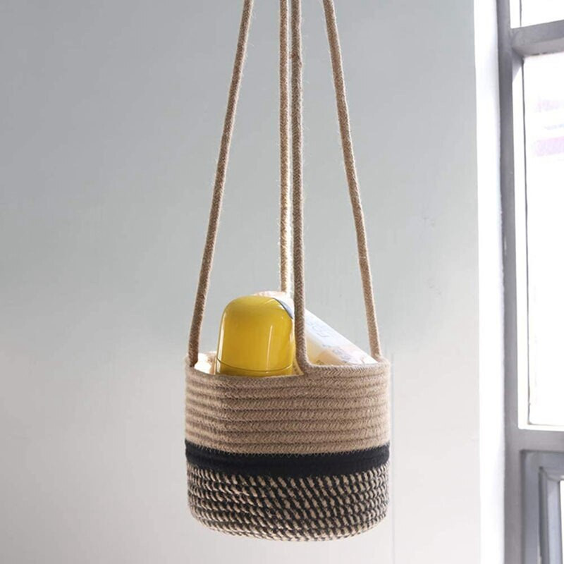 Sodo augalų pakabos Virvele pakabinamas vazonas Austas pakabinamas vazono krepšelis Dekoratyvinis gėlių vazono laikiklis namų dekoravimui