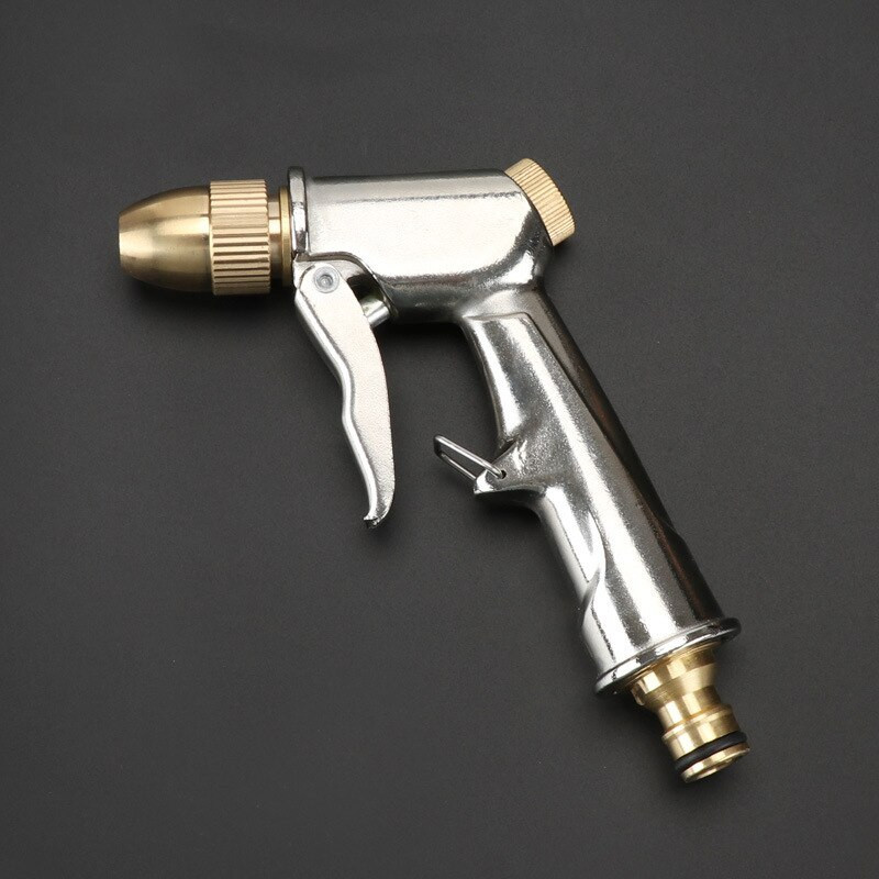 Pistol de pulverizare cu apă de înaltă presiune, duză din alamă metalică, furtun de grădină, țeavă, gazon, pulverizator de spălat auto, aspersor, instrument de spălare auto, pistoale de apă