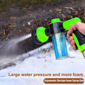 8 funkció Hordozható, habszivacs lándzsa vízpisztoly nagynyomású fúvóka Jet autómosó permetező tisztítóeszköz gépkocsi pisztoly fúvóka