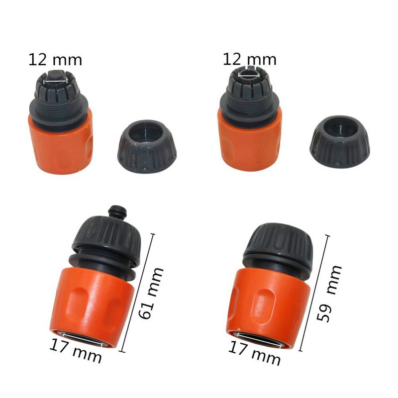 Kit pistol de apă de înaltă presiune cu conectori rapidi pentru furtun, conector de oprire a apei pentru udare duză de pulverizare pentru spălătorie auto 1 set