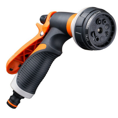 Kerti tömlőfúvóka öntözőspray nagynyomású vízpermetező 8 mintával Hordozható nagynyomású vízpisztoly tisztításhoz