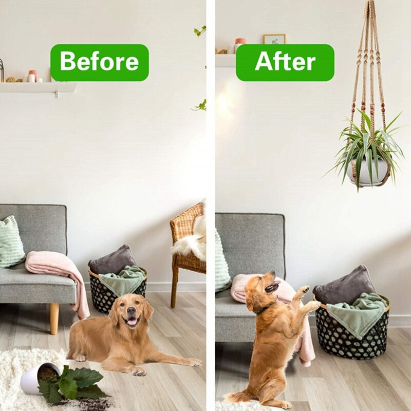 2 db Makramé függő ültetőgép, Függő ültetőkészlet, Kézzel készített függő növénytartó beltéri és kültéri dekorációhoz