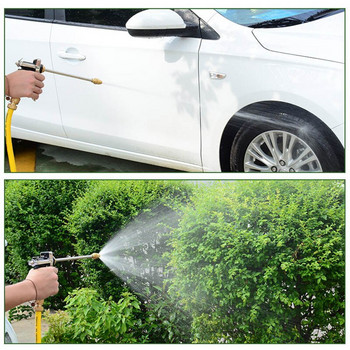 Пръскачка за високо налягане Метален маркуч за вода Спрей дюза за миене на автомобили Поливане на трева Напояване на градина J2Y