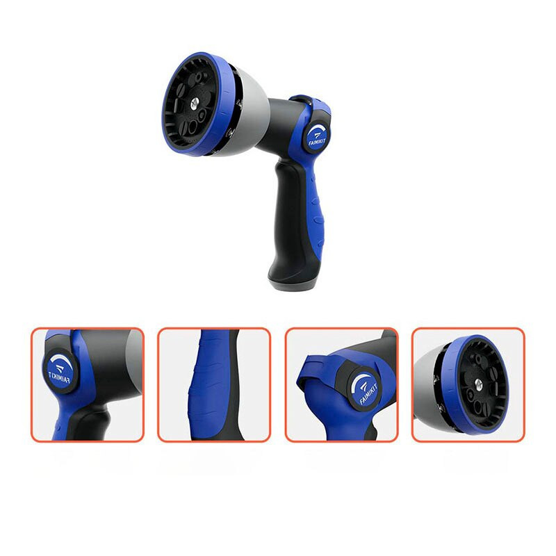 Kerti tömlő Vízpisztoly Magasnyomású autómosó Tartós Kézi Kerti Szerszámok Öntöző Gyeptömlő Cső Sprinkler Szórópisztoly