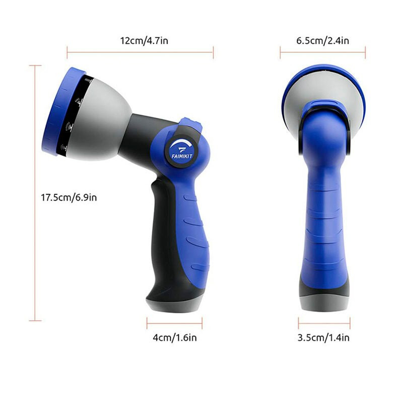 Kerti tömlő Vízpisztoly Magasnyomású autómosó Tartós Kézi Kerti Szerszámok Öntöző Gyeptömlő Cső Sprinkler Szórópisztoly