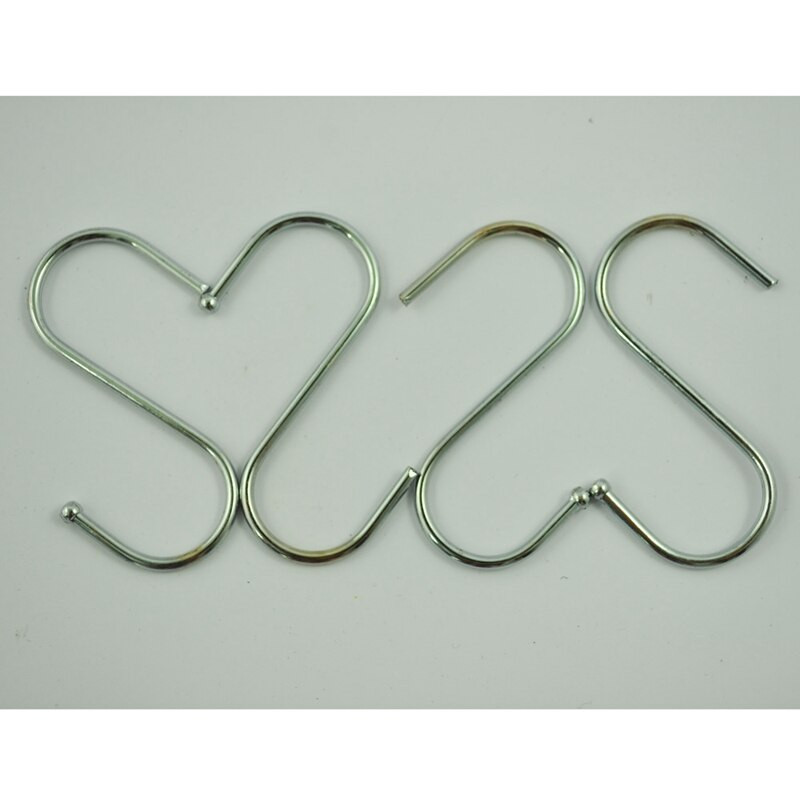 4 buc. Eșarfă Îmbrăcăminte Cupă Punch Bol pentru cârlige metalice în formă de S Umerașe și 2 buc. Coș pentru domnișor agățat de fier pentru perete 25 cm