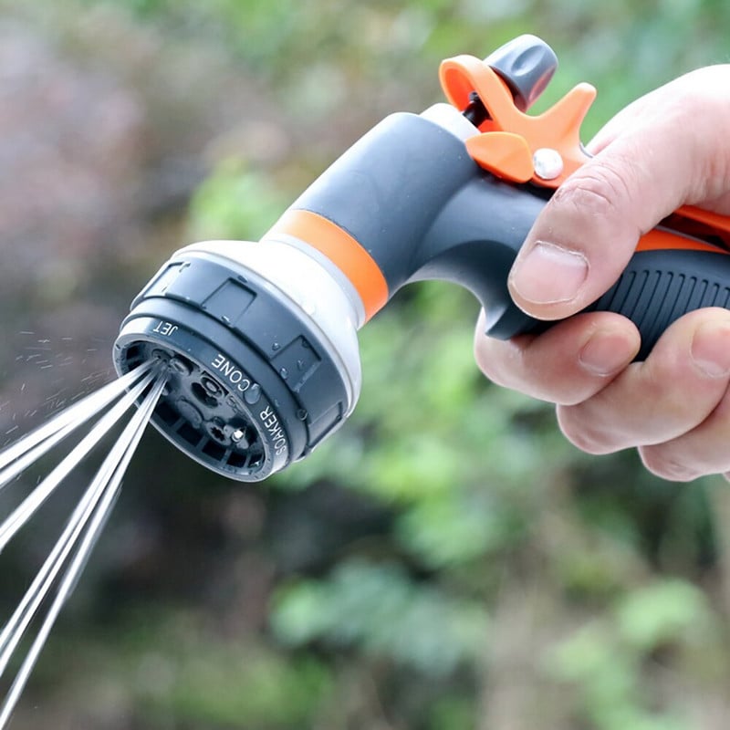 8 režimai Laistymo pistoletas Sodo purkštukas žarnos antgalis Reguliuojamas antgalis Vandens pistoletas vejos žarna Daugiafunkcis sodo aukšto slėgio purkštuvas