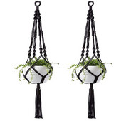 SHGO HOT-Plant-Link-Linked Indoor and Outdoor Flower Basket Basket, Medvilninė virvė, Girliandos augalų stovas, 2 dalys