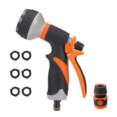 Új 8 mintás permetező fű öntözés többfunkciós autómosó nagynyomású, tartós kézi szerszámok tömlő szórófej Kert 2022