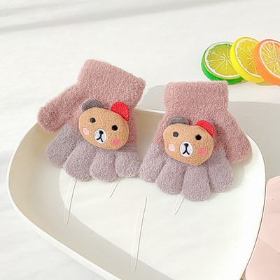 Mănuși de iarnă pentru copii cu element 3D pentru băieți și fete