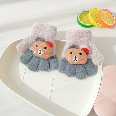 Mănuși de iarnă pentru copii cu element 3D pentru băieți și fete