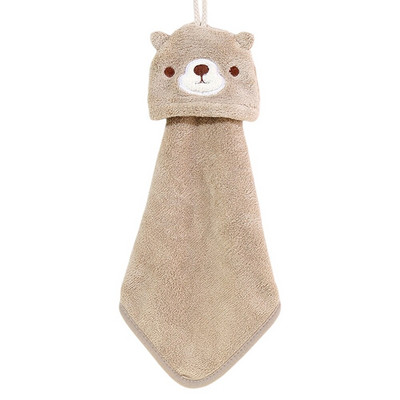 1vnt Animacinis pakabinamas rankšluostis Minkštas koralinis virtuvės rankšluostis Mielas Vaikų Vaiko Kūdikio Greitai Išdžiūstantis Maudymosi Rankšluostis