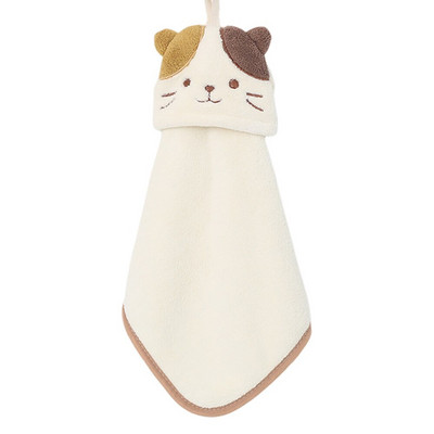 1vnt Animacinis pakabinamas rankšluostis Minkštas koralinis virtuvės rankšluostis Mielas Vaikų Vaiko Kūdikio Greitai Išdžiūstantis Maudymosi Rankšluostis