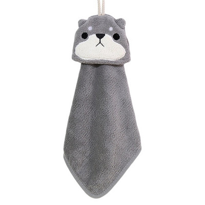 1vnt Animacinis pakabinamas rankšluostis Minkštas koralinis virtuvės rankšluostis Mielas Vaikų Vaiko Kūdikio Greitai Išdžiūstantis Maudymosi Rankšluostis