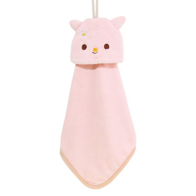 1vnt Animacinis pakabinamas rankšluostis Minkštas koralinis virtuvės rankšluostis Mielas Vaikų Vaiko Kūdikio Greitai Išdžiūstantis Maudymosi Rankšluostis