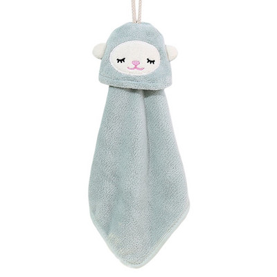1vnt Animacinis pakabinamas rankšluostis Minkštas koralinis virtuvės rankšluostis Mielas Vaikų Vaiko Kūdikio Greitai Išdžiūstantis Maudymosi Rankšluostis