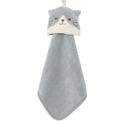 1vnt Animacinis pakabinamas rankšluostis Minkštas koralinis virtuvės rankšluostis Mielas Vaikų Vaiko Kūdikio Greitai Išdžiūstantis Maudymosi Rankšluostis