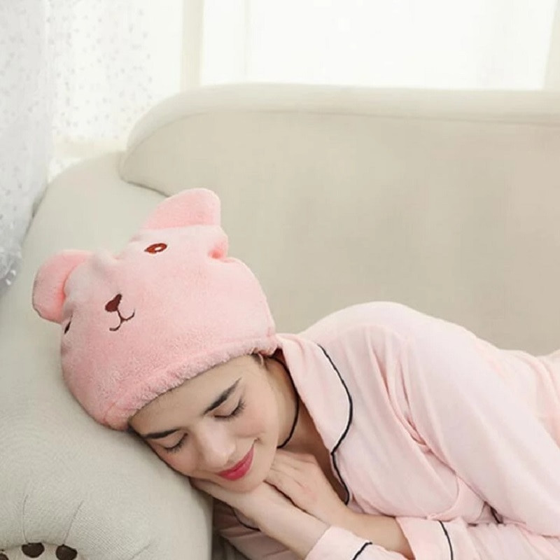 Prosop din microfibră Daisy Prosop de păr Flori brodate Prosop cu uscare rapidă Pălărie moale pentru baie Pălărie Super Absorbție de apă