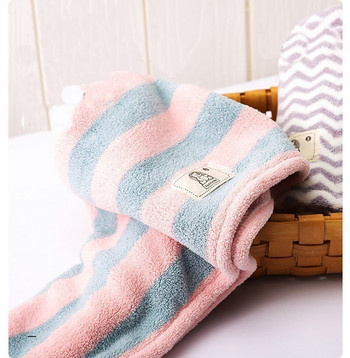 Хавлиена кърпа от микрофибър за жени Хавлиени кърпи за баня за възрастни Абсорбираща кърпа за сушене на коса Дълга къдрава шапка за суха коса