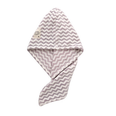 Înveliș pentru prosop de păr din microfibră pentru femei Prosoape cu dungi pentru adulți baie baie prosop absorbant prosop pentru uscarea părului șapcă lungă creț uscată