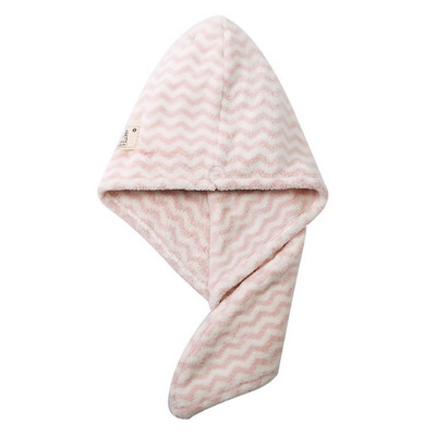 Înveliș pentru prosop de păr din microfibră pentru femei Prosoape cu dungi pentru adulți baie baie prosop absorbant prosop pentru uscarea părului șapcă lungă creț uscată