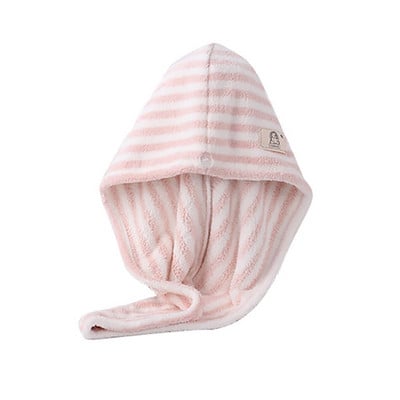 Înveliș pentru prosop de păr din microfibră pentru femei Prosoape cu dungi pentru adulți baie baie prosop absorbant prosop pentru uscarea părului șapcă lungă creț uscată