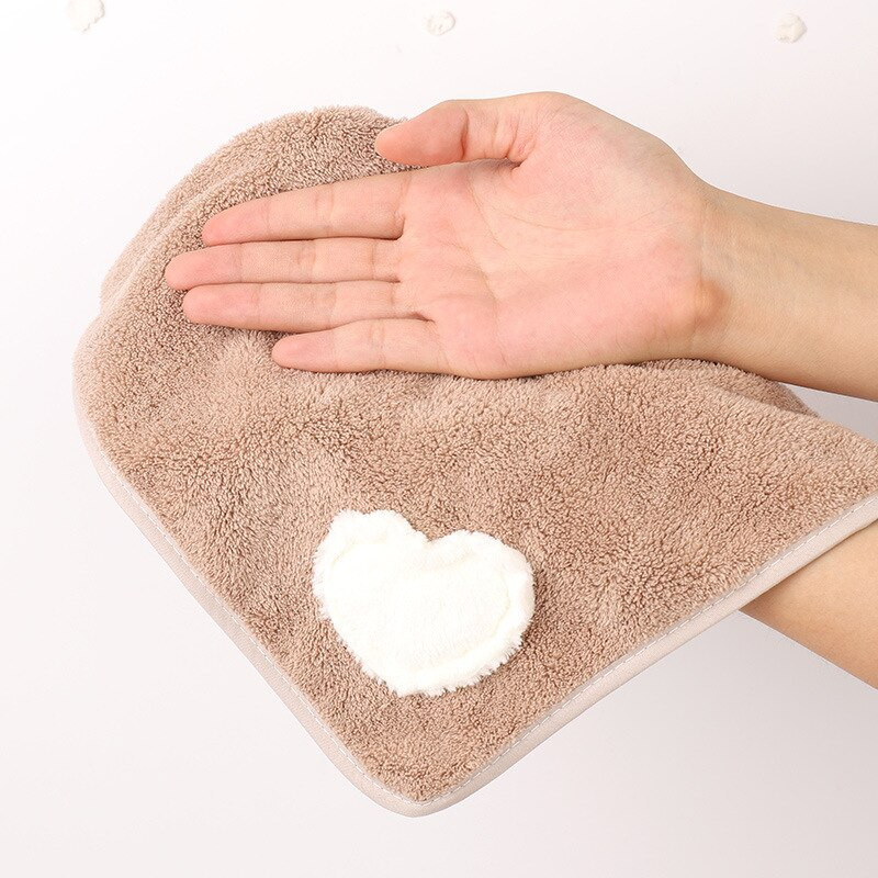 1vnt „Bowknot“ rankšluostis „Coral Velvet Love“ siuvinėtas pakabinamas audinys, sugeriantis indų šluostės Virtuvės vonios reikmenys 30x30 cm