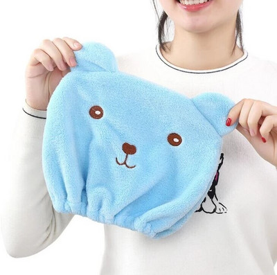 Căciulă de păr uscată cu dungi Prosop Capă de păr uscată absorbantă Baie Baie Cască de duș Prosop moale Turban