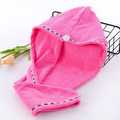 Mikroszálas hajtörlő Dry Hair Cap Nedvszívó hajtörlő pakolás Thicken Quick Dry Hair Hat Cap Turbán Fejpakolás Fürdőeszközök