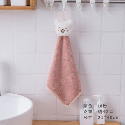 Minkštas kūdikių rankšluostis Animacinių filmų gyvūnų rankšluostis pakabinamas veido rankšluostis Mielas sugeriantis vonios rankšluostis, skirtas vonios kambariui greitai išdžiūti