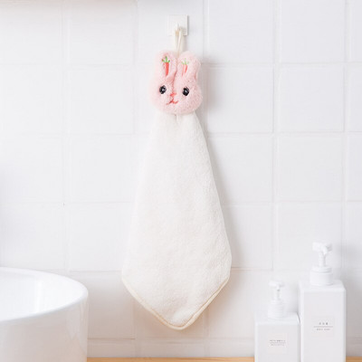 Minkštas kūdikių rankšluostis Animacinių filmų gyvūnų rankšluostis pakabinamas veido rankšluostis Mielas sugeriantis vonios rankšluostis, skirtas vonios kambariui greitai išdžiūti