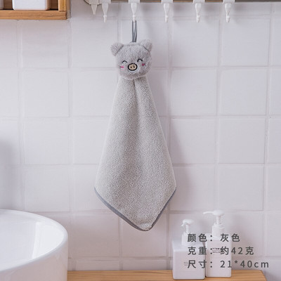 Minkštas kūdikių rankšluostis Animacinių filmų gyvūnų rankšluostis pakabinamas veido rankšluostis Mielas sugeriantis vonios rankšluostis, skirtas vonios kambariui greitai išdžiūti
