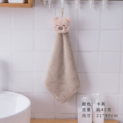 Minkštas kūdikių rankšluostis Animacinių filmų gyvūnų rankšluostis pakabinamas veido rankšluostis Mielas sugeriantis vonios rankšluostis, skirtas vonios kambariui greitai išdžiūti